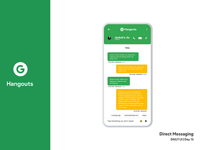 Direct Messaging | Daily UI | Day 13