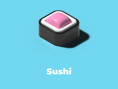 Sushi (◍•ᴗ•◍)❤ 3d graphic design illustration