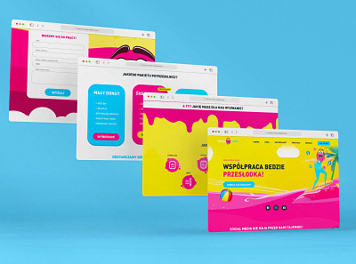 Social Donut landing page design adobe xd branding colorful donut framework graphic design internet landing page photoshop social media ui ui design ui designer ux web design website wordpress xd