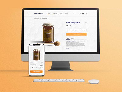basic shop with some honey branding graphic design honey orange ui ux web website