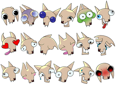 Sticker pack for Telegram - Chihuahuaji cartoon illustration procreate stickers