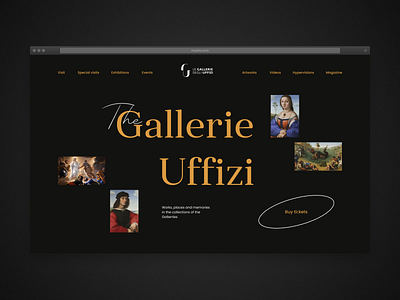 Gallerie Uffizi — concept shots art concept dailyui dailyux design digital art dribbble gallerie ui ux web design