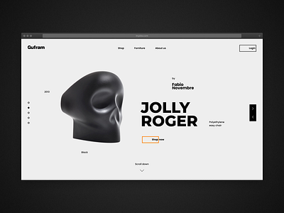 Jolly Roger — concept shots brand branding chair concept dailyui dailyux design digital art interior ui ux web design