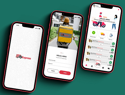 Courier Service Mobile App UI adobe xd app design app ui bangladesh branding figma illustration ui ui design ux vector