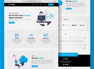 Simple Agency Website UI Design bangladesh branding design feydel figma illustration ui ui design ux vector