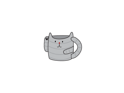 cat mug cat illustration mug