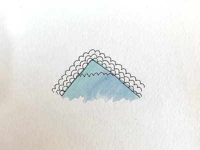 cloudy mountain doodle