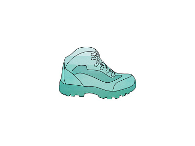 hiking boot boot camping doodle icon illustration illustrator vector