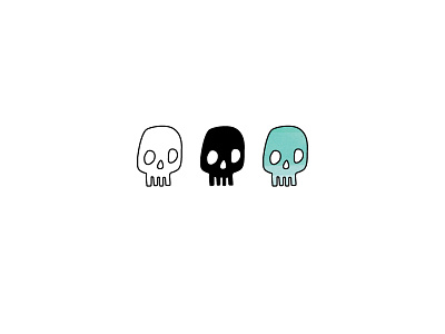 lil skulls doodle illustration skull vector