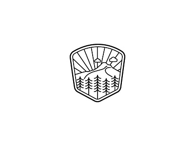 mt badge badge doodle illustration mountain nature vector
