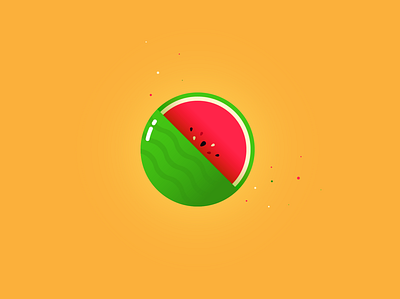 Watermelon illustration logo tutvid vector web