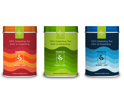 Organic Tea Tin packaging design branding design graphic design illustration logo organics typography