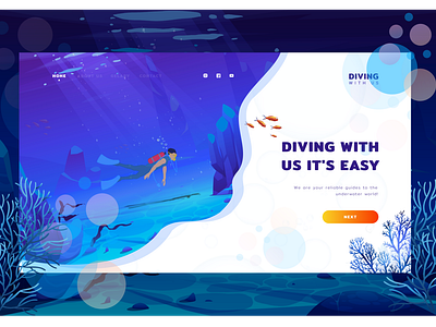 Diving Landing page