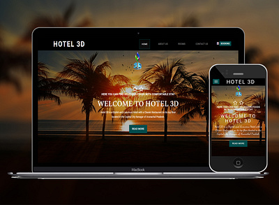 HOTEL 3D - Responsive Website Design css3 hotel booking html5 javascript responsive website web design