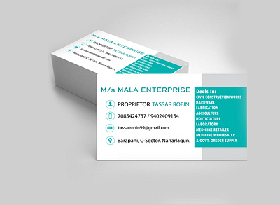 Business Card MALA ENTERPRISE business card business card design business card template illustrator visiting card