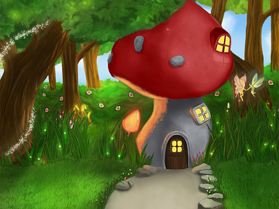 Fairy Forest adobe digital drawing fairy forest photoshop
