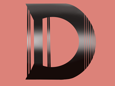 Letter A Day - D animation design illustration logo typography