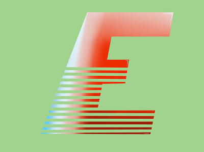 Letter A Day - E design illustration logo typography