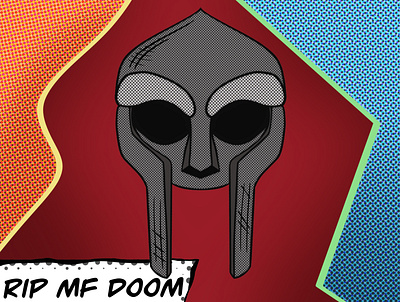 RIP MF DOOM animation cartoons hip hop illustration mf doom