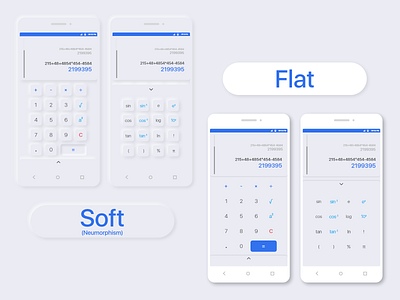 Neumorphism vs Flat || Calculator UI