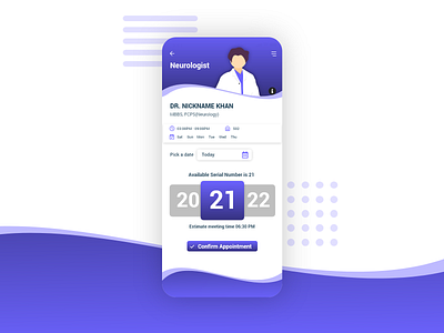 Doctor Appointment UI Concept android app appointment concept design doctor flat schedule ui