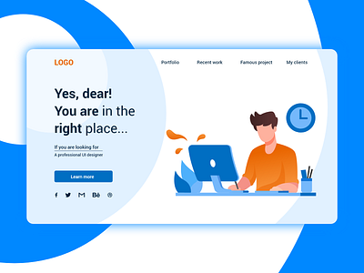 Landing Page UI Concept (Portfolio Website)