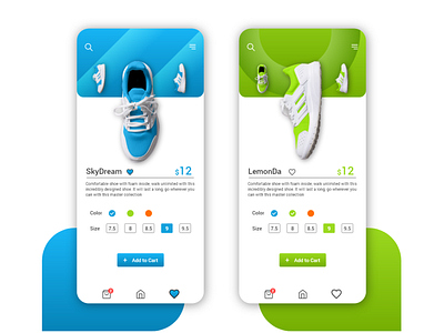 Shoe Store App UI Concept