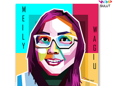 Wedha's Pop Art Potrait - "Meily" design illustration vector