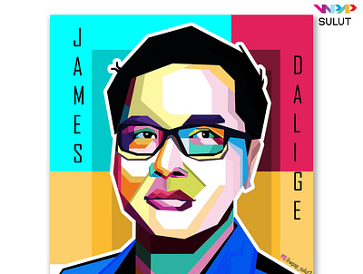 Wedha's Pop Art Potrait - "James" design illustration vector