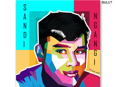 Wedha's Pop Art Potrait - "Sandi" design illustration vector