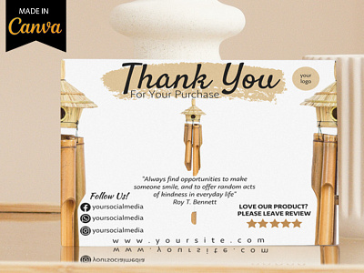 Thank You Card for Small Business business card canva template thank you card thank you card template