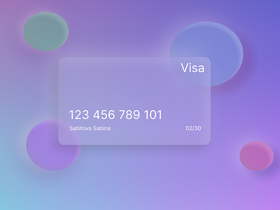 VISA CARD 3d animation ui