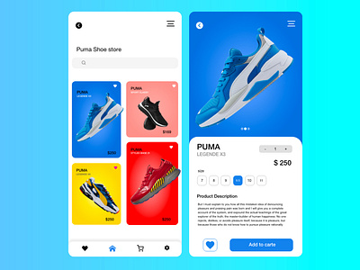 PUMA SHOES APP DESIGN