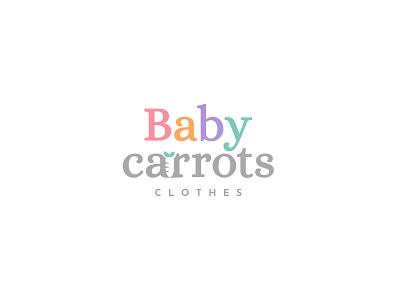 Baby Carrots logo baby baby carrots baby clothes brand brand identity carrots logo logo design logotype