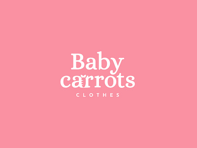 Baby Carrots Logo baby baby carrots baby clothes brand branding logo logo design logotype pink