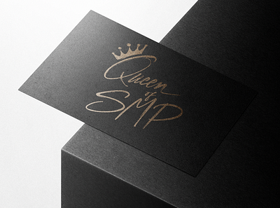 Queen of SMP 3d branding design logo typography vector
