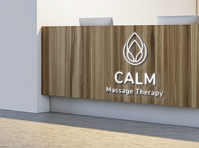 CALM Massage Therapy branding design illustration logo typography