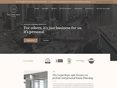 The Legal Reps Website branding lawfirm logo webdesign