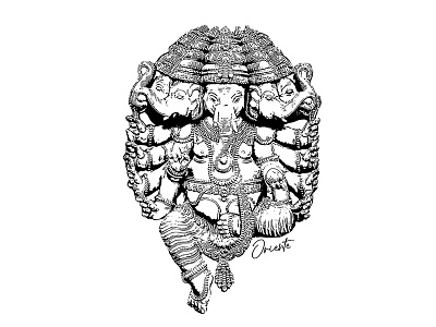 Ganesha design illustration