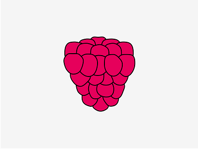 The Missing Raspberry branding logo mark raspberry sketch symbol