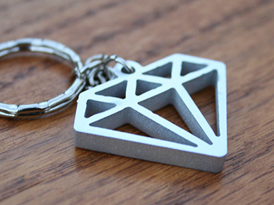 Diamond diamond keychain metal