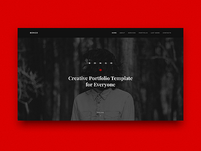 Bongo - Portfolio Template creative inspiration minimal portfolio simple site template typo typography