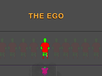 The ego 2d art illustration psychology reality