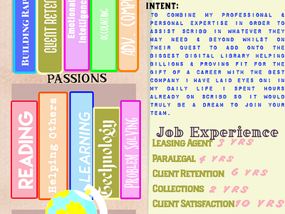 Resume for a Book Store cv design over resume
