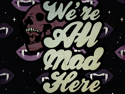 We're All Mad Here Halloween Wallpaper alice in wonderland halloween halloween wallpaper wallpaper