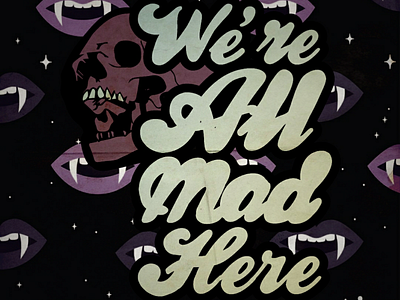 We're All Mad Here Halloween Wallpaper