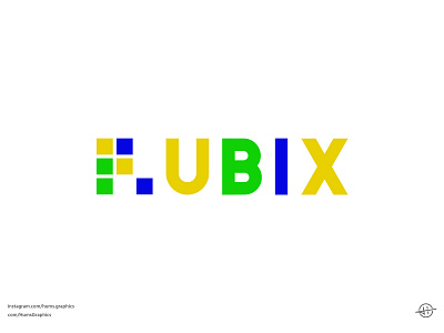 RUBIX LOGO abstract background colorful concept corporate creative design element graphic idea illustration light pattern shape simple space square template texture vector