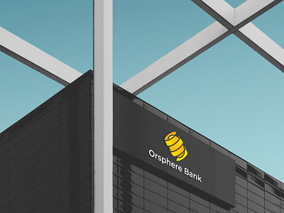 Orsphere Bank bank design globe logo luxury mockup modern sign town
