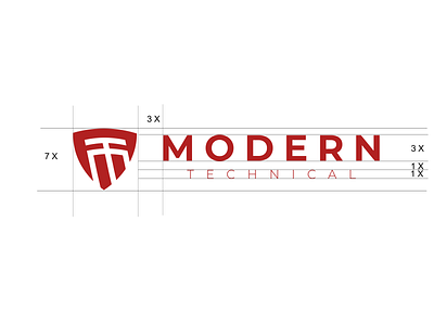 M + T grid logo design