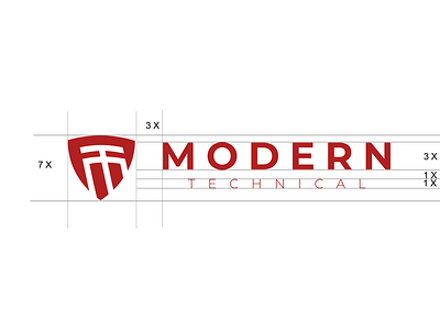 M + T  grid logo design